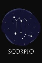 Scorpio: Scorpio Constellation Notebook 6x9 Blank Lined Journal Gift