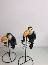 Decoratief beeld zwart vogel (set van 2)