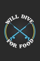 Will dive for food: 6x9 Spearfishing - grid - squared paper - notebook - notes