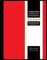 Graph Paper Composition Notebook: Graphing Paper, 4x4 Quad Ruled, 4 Squares Per Inch (Large, 8.5x11 in.)