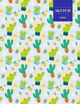 Sketch 110 Pages: Cactus Sketchbook for Kids, Teen and College Students - Succulent Llama Pattern