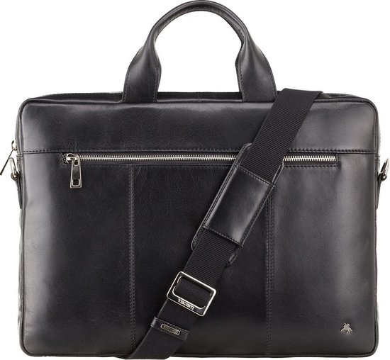 Visconti Merlin leather Charles Messenger Bag - ML28bk