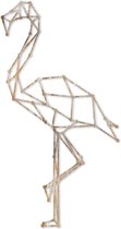 Geometrische Flamingo - Houten dieren - Gesneden uit Multiplex (vorm) - Max 40 x 60 cm