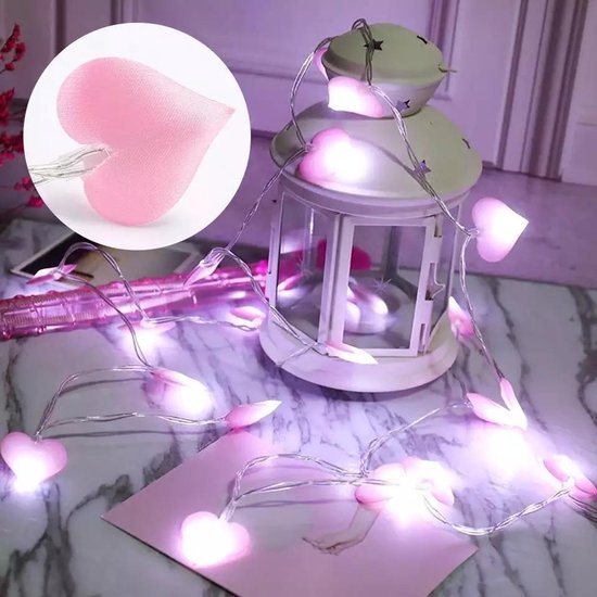 Boos worden As Cirkel Led lampjes - Roze hartjes - 3 meter - 20 lichtjes - Baby shower -  Kinderkamer - Valentijn | bol.com