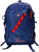 Glowforce - Tas - Rugzak - Ledverlichting - Blauw - Fiets - Verkeer - Verlicht