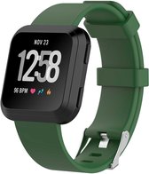 Siliconen Smartwatch bandje - Geschikt voor  Fitbit Versa / Versa 2 silicone band - groen - Maat: L - Horlogeband / Polsband / Armband