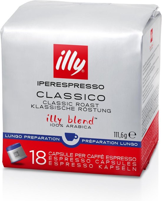 illy - Iperespresso koffie home classico Lungo 6 x 18 capsules - illy