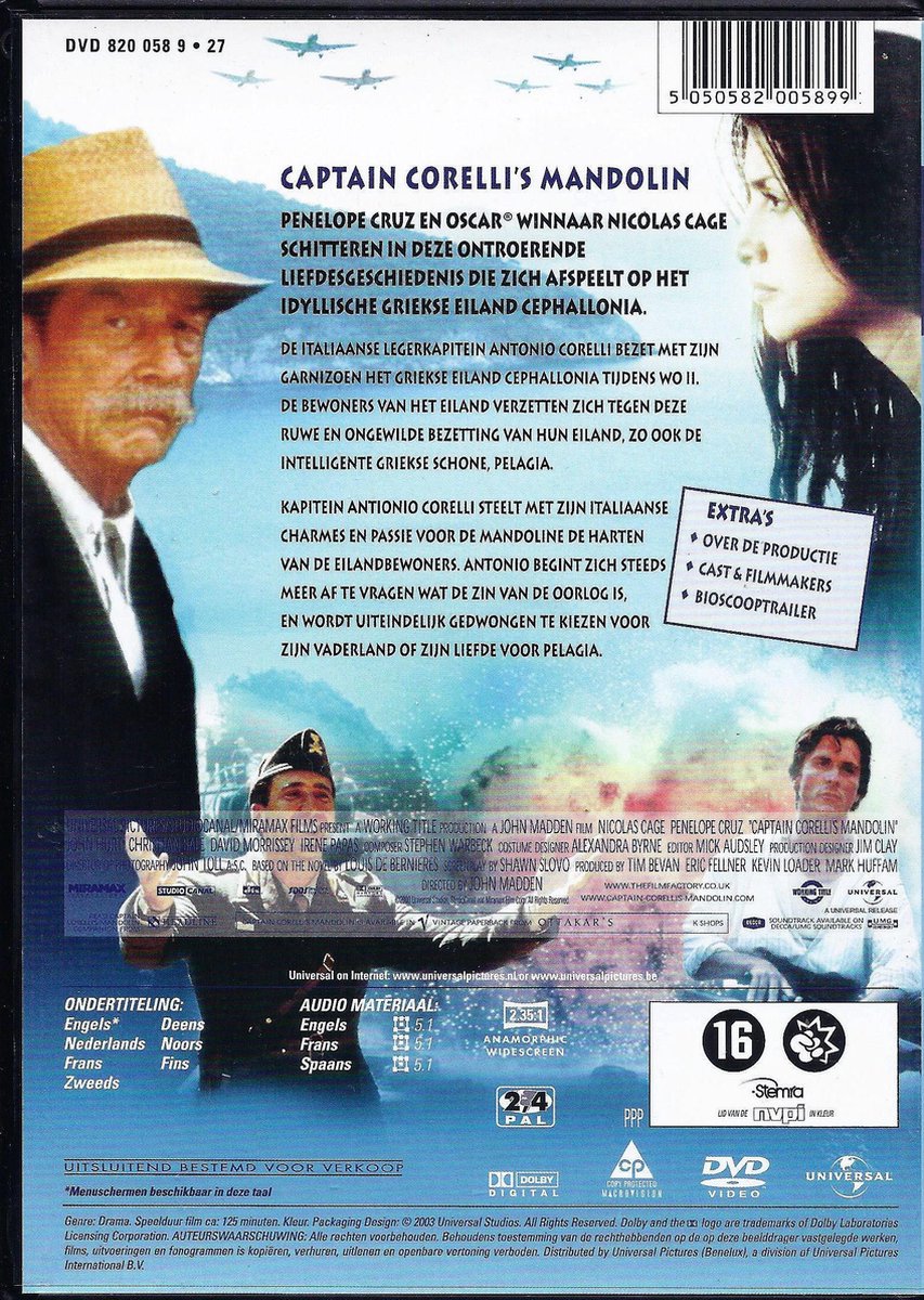 CAPTAIN CORELLI'S MANDOLIN (D) (DVD), Penélope Cruz | DVD | bol.com