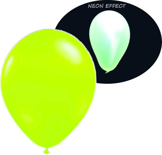 schedel ijs Zeggen Neon UV groene ballonnen - 100 stuks | UV Feest Ballonnen | bol.com