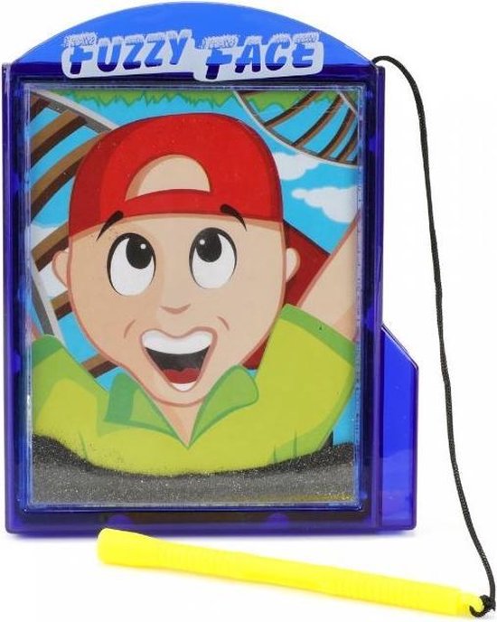 Toitoys Tekenbord Fuzzy Face Junior Blauw 2delig bol