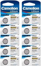 10x Lithium knoopcel batterijen CR1616 3V Camelion - Platte batterijen 10x stuks