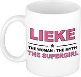 Lieke The woman, The myth the supergirl cadeau koffie mok / thee beker 300 ml