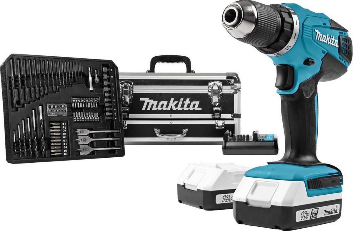 hulp Misschien plaag Makita accuschroefboormachine DF457DWEX2 18V met Toolbox | bol.com