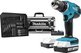 Makita accuschroefboormachine DF457DWEX2 18V met Toolbox