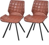 Eetkamerstoelen set 2 stuks (Incl LW anti kras viltjes) - Eetkamer stoelen - Extra stoelen voor huiskamer - Dineerstoelen – Tafelstoelen