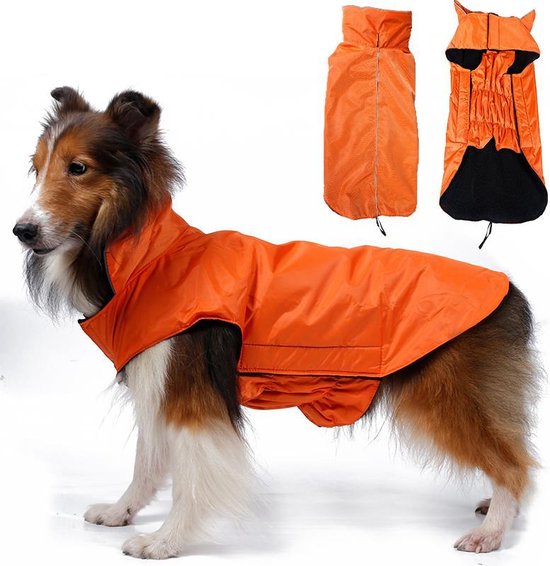 Warm waterproof jasje voor honden - EXTRA SMALL - ORANJE