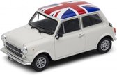 Mini Cooper 1300 UK vlag 1/34 Welly - Modelauto - Schaalmodel - Miniatuurauto - Model auto