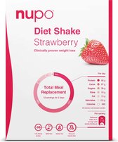 Nupo - Maaltijdshake - Aardbei - 10 Porties - Caloriearm - Snel en gemakkelijk bereid