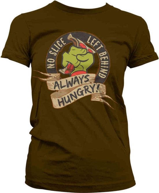 Teenage Mutant Ninja Turtles Dames Tshirt -S- No Slice Left Behind Bruin
