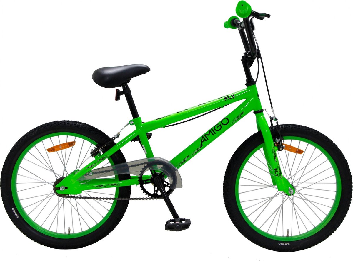 schreeuw Gewoon Omdat Amigo Fly - BMX fiets 20 inch - Fietscross voor jongens en meisjes - Groen  | bol.com