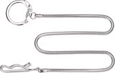 Herbertz Zakmeskoord Met Clip 39 Cm Staal Zilver