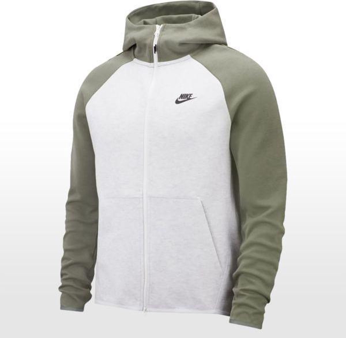 Nike Tech Fleece Hoodie Heren Vest - Groen - Wit - Maat XL | bol.com