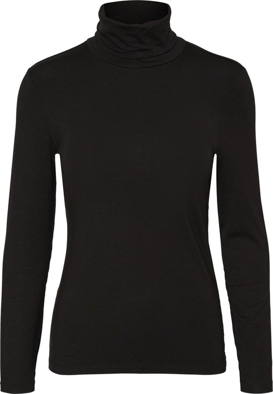Vero Moda Vmava Lulu LS – Maglia A Collo Alto A Maniche Lunghe In Lyocell, Donna