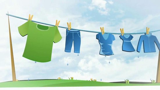 Waslijn - Oprolbare waslijndraad - Waskoord - Waslijn aan de muur