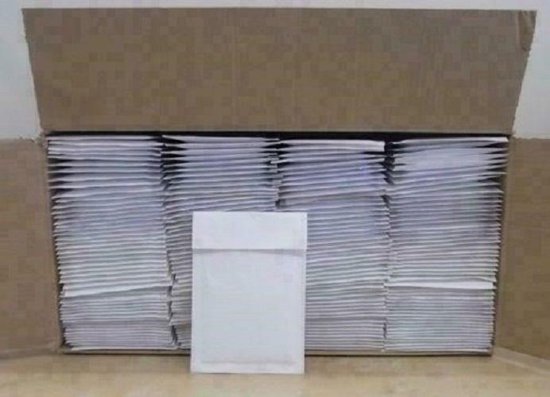 100 stuks - Luchtkussen enveloppen A (Bubbeltjes envelop A/11) 110 x 165 mm