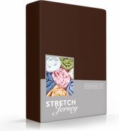 Zachte Jersey Hoeslaken Lits-Jumeaux Bruin | 160x200/220 + 180/190/200x200 | Dikke Kwaliteit | Rondom Elastiek