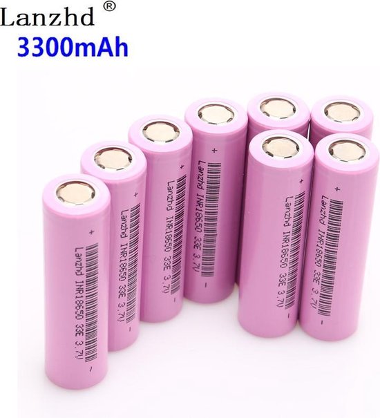 LanzHD 3300 mAh 18650 3.7v li-ion oplaatbare batterijen (Samsung 18650  batterijen)... | bol.com