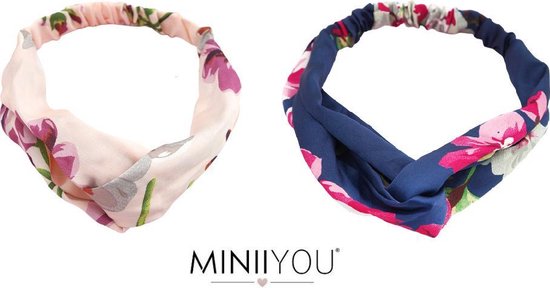 MINIIYOU® Set 2 stuks dames oriental haarbanden bandana blauw roze - en  meiden -... | bol.com