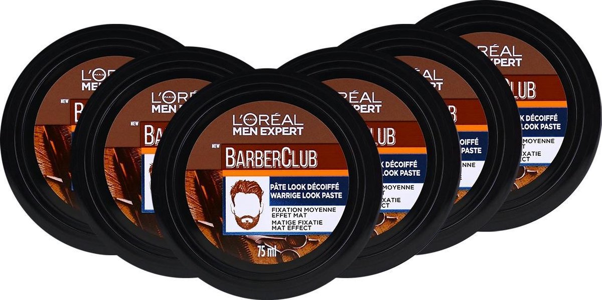 L’Oréal Paris Men Expert Barber Club Men Expert BarberClub Warrige Look Paste - 6 x 75ml