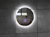 Miroir LED Mawialux | 50 cm | Rond | Chauffage | Horloge numérique | Bluetooth | ML-50NMR