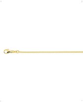 YO&NO - Ketting - Zilver verguld - Gourmet - 1,4mm  - 45cm  - Sieraden Vrouw - Heren -  Zilver 925