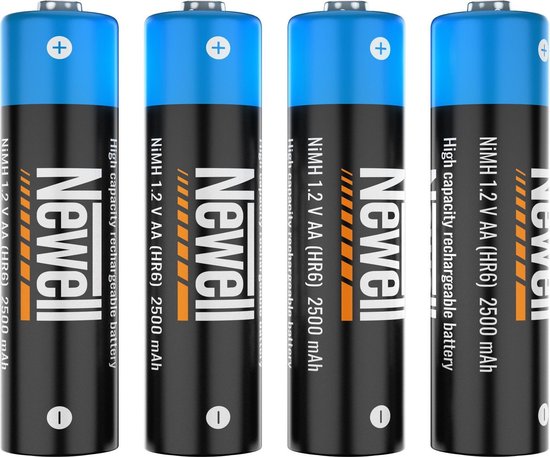 Newell oplaad kwaliteit batterijen NiMH AA 2500mAh 4 stuks Duurzame Keuze