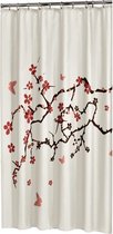 Sealskin Blossom Douchegordijn 180x200 cm - Polyester - Rood