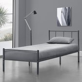 Metalen bedframe Hercules incl. bedbodem 90x200 cm donkergrijs