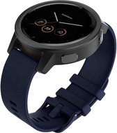 Siliconen Smartwatch bandje - Geschikt voor  Garmin Vivomove 3s silicone band - 39mm - donkerblauw - Horlogeband / Polsband / Armband