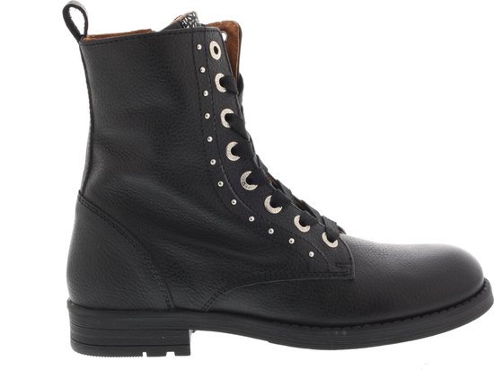 Develab 42258 Veterboots - Laarzen Met Veters - Meisjes - Zwart - Maat 34