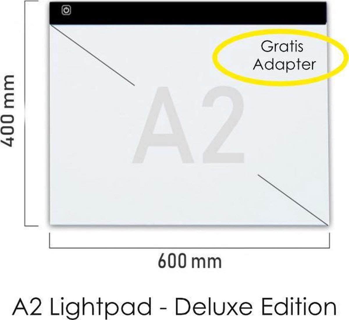 A2 Led Lichtbak voor Tekenen - 3 lichtsterktes - Lightpad diamond painting  – Lightpad