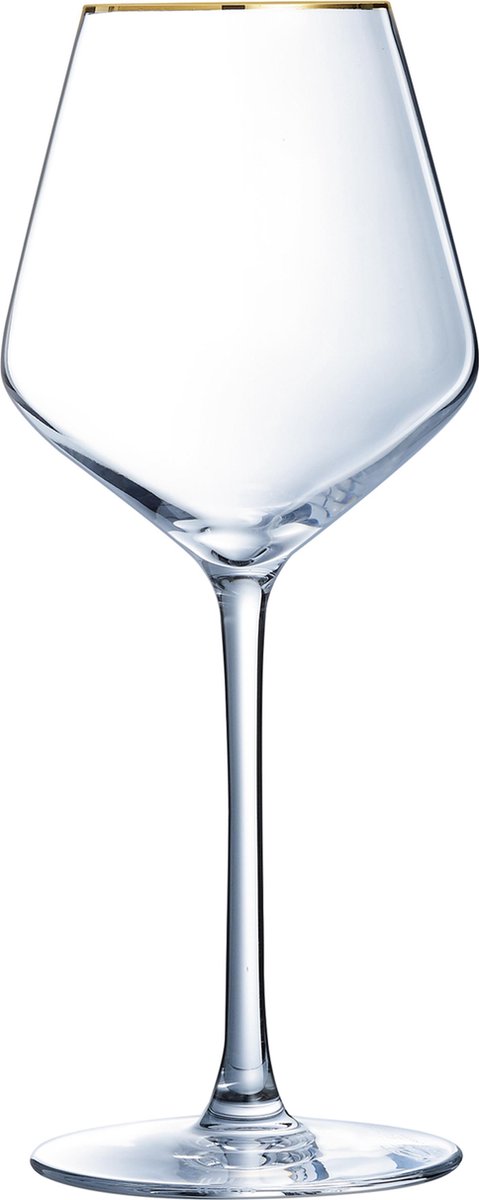 Luminarc Ultime Wijnglas - Goudkleurig randje - 38 cl - Set-4