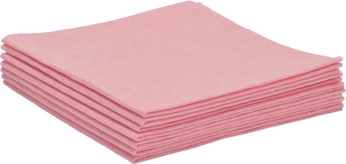 Goedkoopste Viscose Vaatdoek - 40 x 38cm - 10 Stuks - Roze