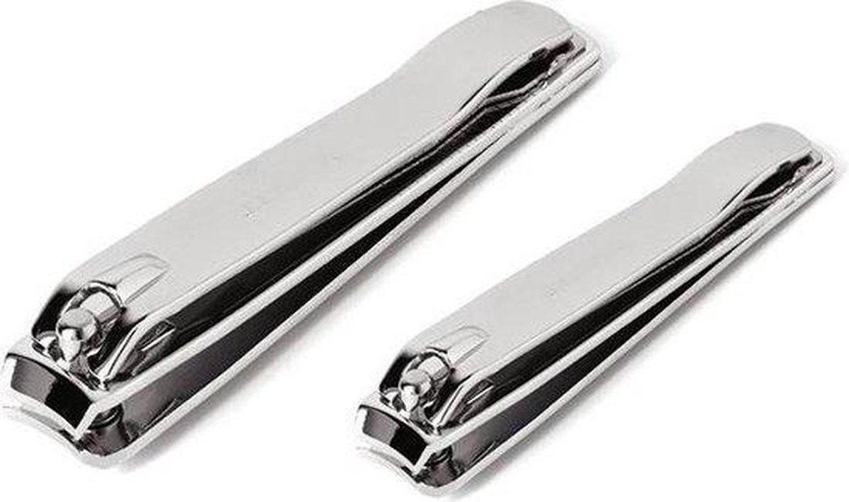 BLOKSTORE - Duo Pack RVS Nagelknipper Set – 2 Stuks – Verschillende Maten | Nagelschaar voor Knippen