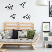 Metalen wanddecoratie Simple Birds - set van 4