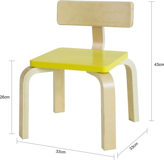 Simpletrade Kinderstoel - Stoel - Ergonomisch - Geel - cm | bol.com