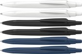 Balpen Schneider Reco assorti kleuren: zwart, donker blauw en wit 6 stuks S-131886