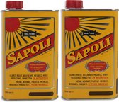 Sapoli - waterafstotende Was / boenwas - Bruin - 2 x 500ml