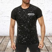 t-shirt heren Spots zwartt-shirt heren Spots zwart -XXL