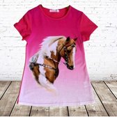 S&C Shirt met paard roze J03 - 110/116